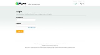 Mint Credit Monitor - Log In