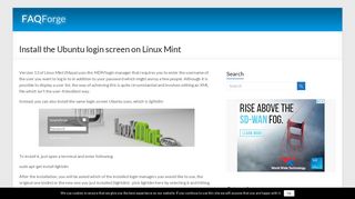 Install the Ubuntu login screen on Linux Mint - FAQforge