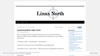 Customizing Mint's login screen | - Linux North - WordPress.com