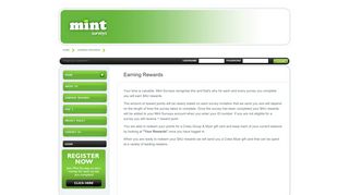 Earning Rewards - Mint Surveys