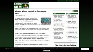 Mintage Mining marketing claims are a mess - BehindMLM