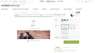 The Happy Couple Wedding Websites by R studio | Minted
