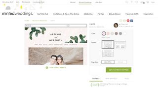 Cacti Wedding Websites by Cass Loh | Minted