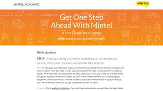 Mintel Student Starter Kit | Mintel.com