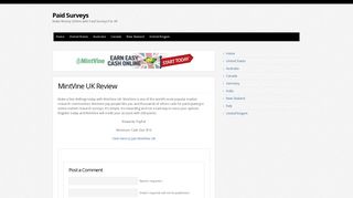 MintVine UK Review : Paid Surveys