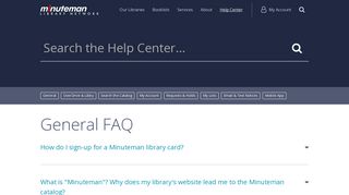 Help Center | MLN - Minuteman Library Network