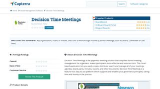 Decision Time Meetings Reviews and Pricing - 2019 - Capterra