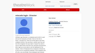 miocado login - Director | theatreWork