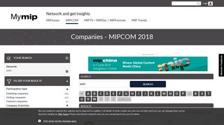Companies - MIPCOM 2018 - MyMIP
