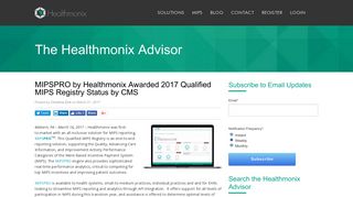 MIPSPRO by Healthmonix Awarded 2017 Qualified MIPS Registry ...