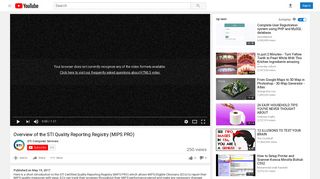 Overview of the STI Quality Reporting Registry (MIPS PRO) - YouTube
