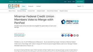 Miramar Federal Credit Union Members Vote to Merge with PenFed