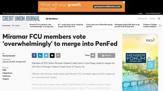 Miramar FCU members vote 'overwhelmingly' to merge into PenFed ...