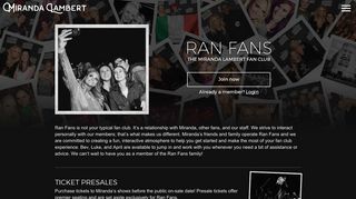Fan Club - Ran Fans - Miranda Lambert