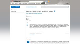 How to create logins on Mirror server - MSDN - Microsoft