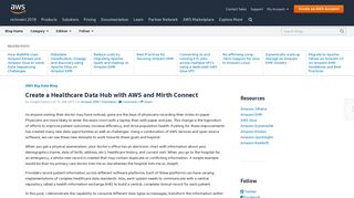 Create a Healthcare Data Hub with AWS and Mirth Connect | AWS Big ...