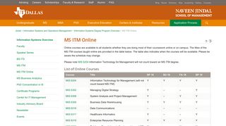 MS ITM Online | Naveen Jindal School of Management