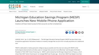 Michigan Education Savings Program (MESP) Launches New Mobile ...