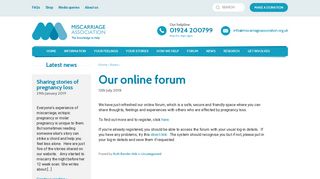 Our online forum - The Miscarriage Association
