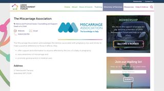 The Miscarriage Association | Leeds Bereavement Forum