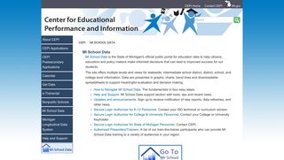 CEPI - MI School Data - State of Michigan
