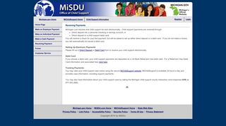 Michigan State Disbursement Unit (MiSDU) > Receiving Payment