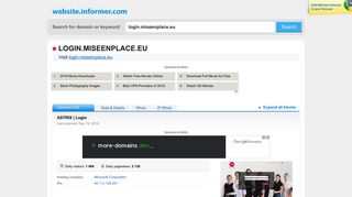 login.miseenplace.eu at WI. ASTRIX | Login - Website Informer