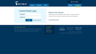 Control Panel - Login - Misk.com