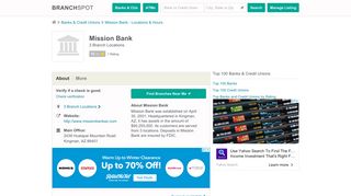 Mission Bank - 3 Locations, Hours, Phone Numbers | HQ: Kingman, AZ