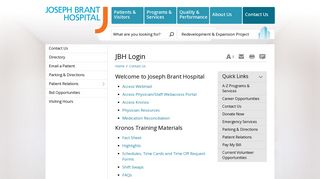 JBH Login - Joseph Brant Hospital