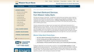 Merchant Bankcard Services from Mission Valley Bank