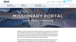 Missionary Portal | ABWE Missionary Resources
