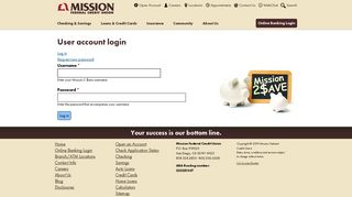 User account login | Mission Federal Credit Union, San Diego