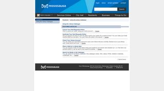 Residents - Using the Library Catalogue - City of Mississauga