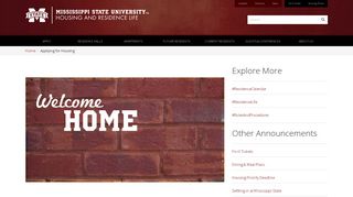 Applying for Housing - Mississippi State Housing and Residence Life