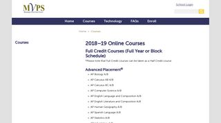 Courses | Mississippi Virtual Public School - Connections Academy