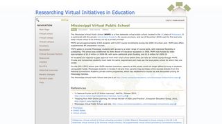 Mississippi Virtual Public School - Researching Virtual Initiatives in ...