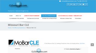 Missouri Bar CLE | CLESeminars.com