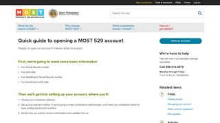 Open a MOST 529 account | MOST 529