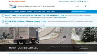 Motor Carrier Services | Missouri Department of Transportation