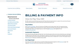 Missouri > Customer Service & Billing > Billing ... - American Water