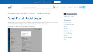 Guest Portal: Social Login - Mist Systems