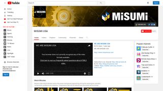 MISUMI USA - YouTube