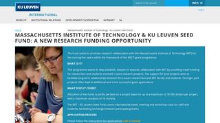 Massachusetts Institute of Technology & KU Leuven Seed Fund: a ...