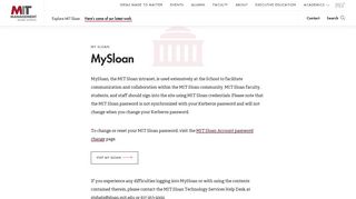MySloan | MIT Sloan