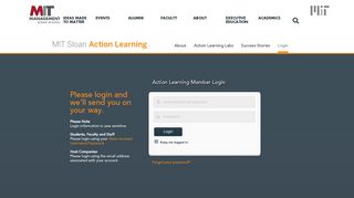 Log In - Action Learning at MIT Sloan