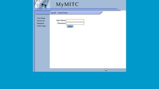 Time Sheet - MyMitc Logon