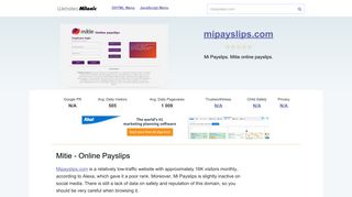 Mipayslips.com website. Mitie - Online Payslips.