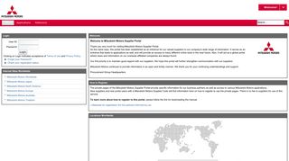 Mitsubishi Supplier Portal: Home