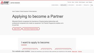 Partner Programme Application | Mitsubishi Electric